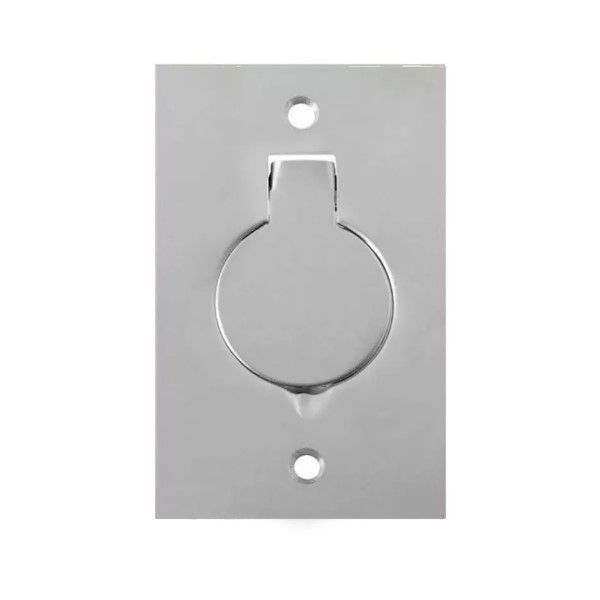 Placa Piso Unha INOX para 1 Tomada Redonda 4x2 Padrão