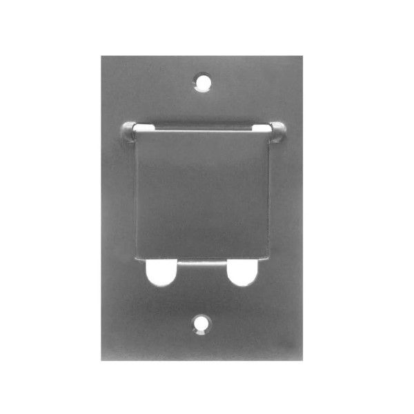 Placa Piso Unha INOX para 2 Tomadas RJ45/RJ11 4x2 Padrão