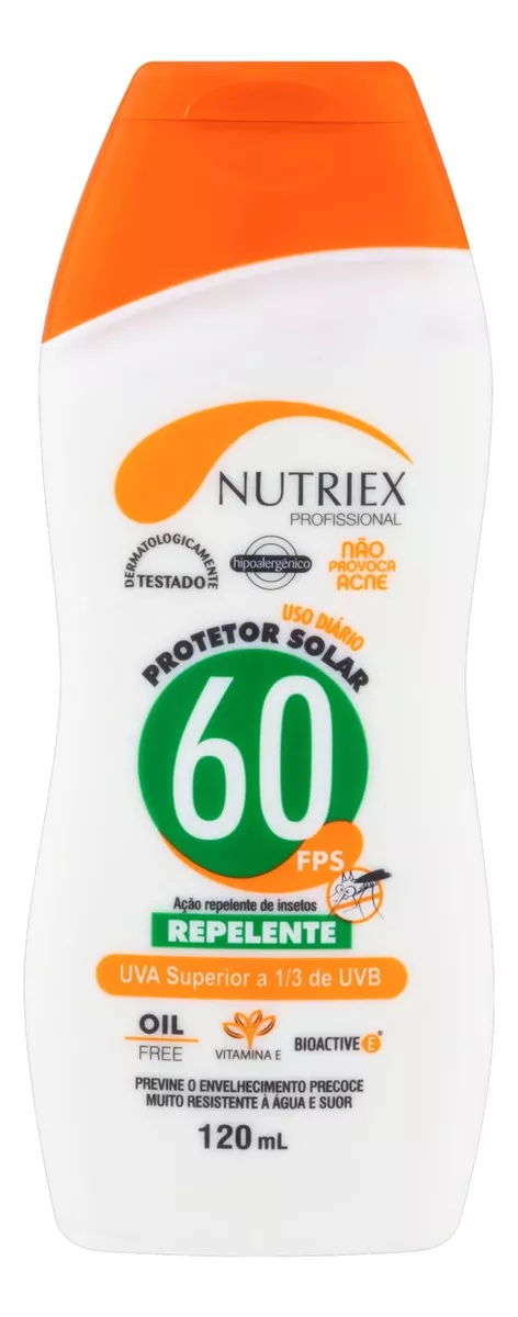 Protetor Solar  C/Repelente  FPS 60 120ML Profissional	