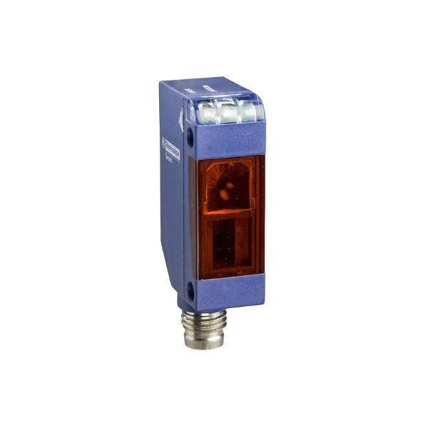 Sensor Fotoelétrico Difuso com Supressao de Fundo Retangular PNP 12-24VCC 1NA+1NF Alcance 15 M com Conector M8 4 Pinos IP67