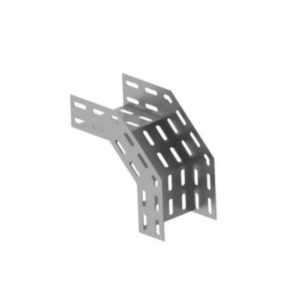 Curva Eletrocalha 45G Perfurada Galvanizada Eletrolítica Externa 200x50 mm