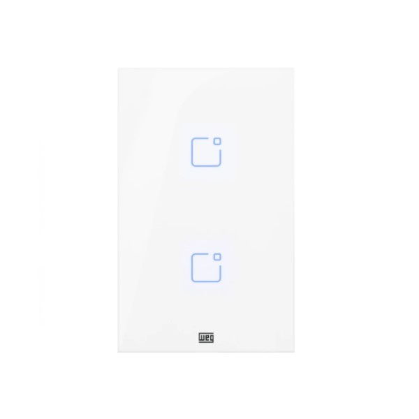 Interruptor Inteligente Embutir 2 Módulos Touch/wi-fi Vertical Bivolt 4x2 Branco Whome