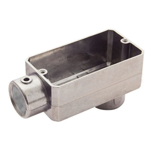 Condulete Alumínio Tipo LB 1/2" sem Rosca sem Tampa sem Vedação sem Pintura IP20