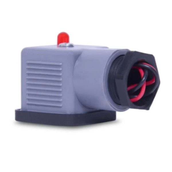 Conector Para Solenoide 3P+T PVC com LED 250V IP51 Cinza PG11