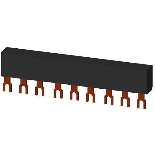 Barramento Cobre Tripolar para Interligação Disjuntor Motor S00-S0 45 mm para 3 Disjuntores sem Espaco