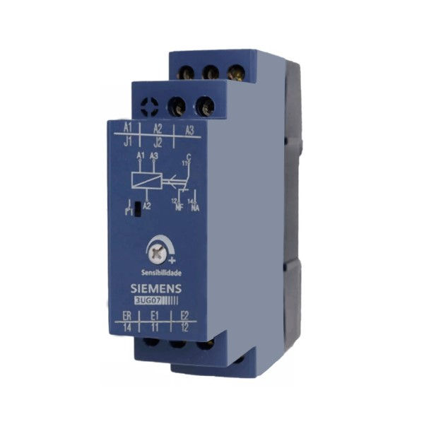 Relé Falta de Fase 3UG07 220VCA 1 Contato Reversível (NAF) 50/60 Hz com Assimetria Fases com e sem Neutro com Retardo Energização 30S