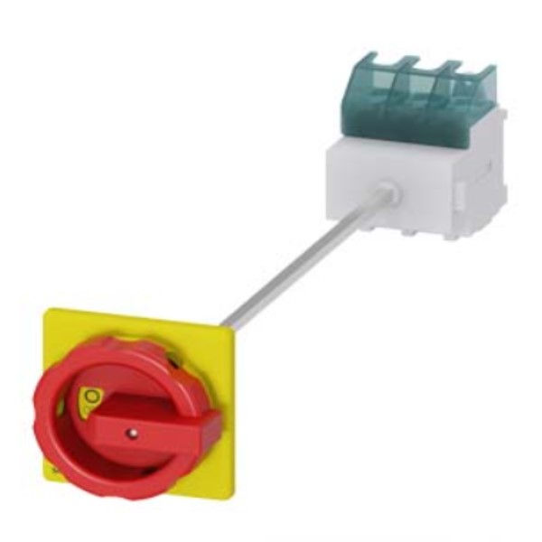 Chave Seccionadora Rotativa 3LD25 Tripolar 400VCA 63A sem Porta Fusível com Fixação Frontal com Manopla Vermelha/Amarela IP65