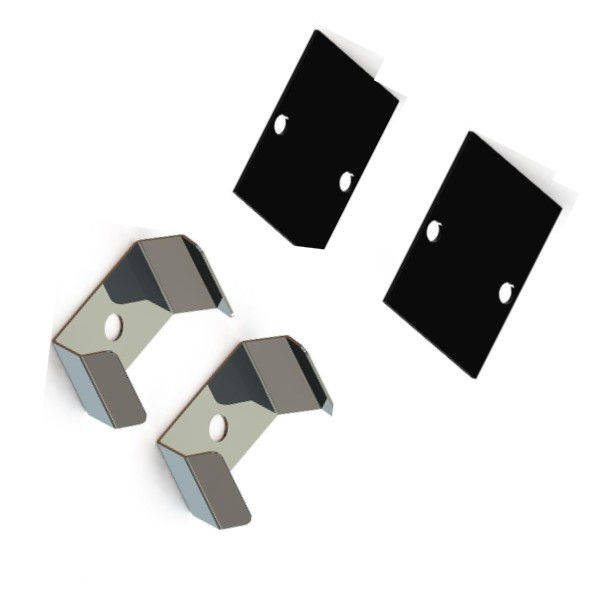 Kit Acessório para Perfil LED Spire 35x45 Preto com 2 Tampas e 2 Presilhas