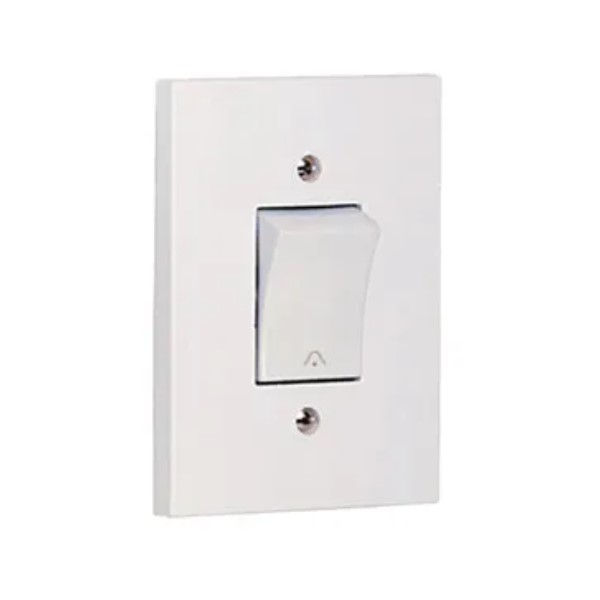 Interruptor Embutir 1 Tecla Simples Vertical 2A/250VCA 4x2 Cinza Aquatic com Placa