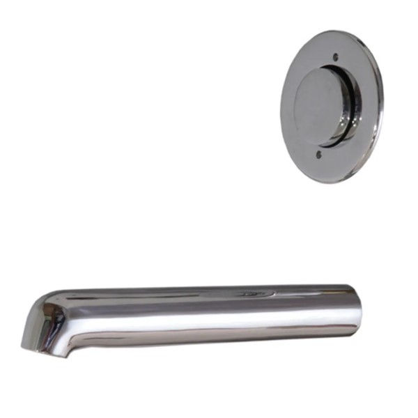 Torneira Lavatório Ligas de Cobre Fechamento Automático para Parede 3/4" Cromada Baixa Antivandalismo