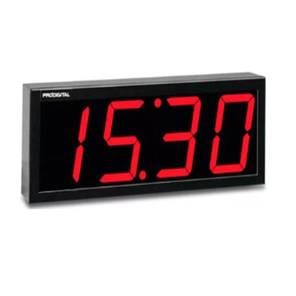 Relogio Digital RDI-1G 500x191x30 mm para Parede Bivolt