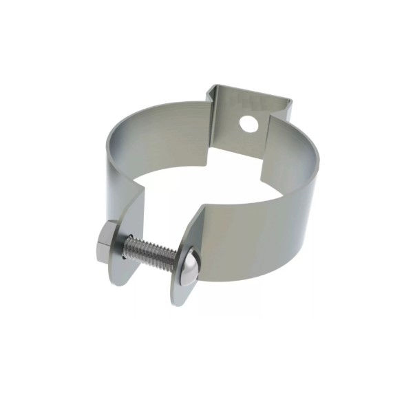 Abraçadeira Aço INOX Tipo D 6"(150 mm) com Porca e Parafuso para Eletroduto