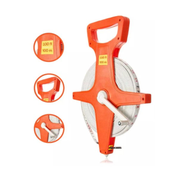 Trena Fita Métrica Fibra de Vidro 100 M 13,0 mm Master Profissional