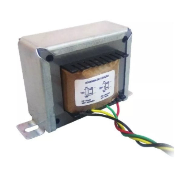 Transformador Tensão Monofásico 120VA Entrada 110-220VCA Saída 0-24VCA 60 Hz 5A para Comando