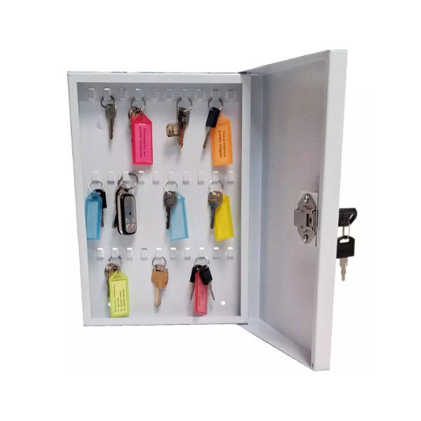 Claviculário Aço Porta Chaves 290x200x40 mm para 30 Chaves