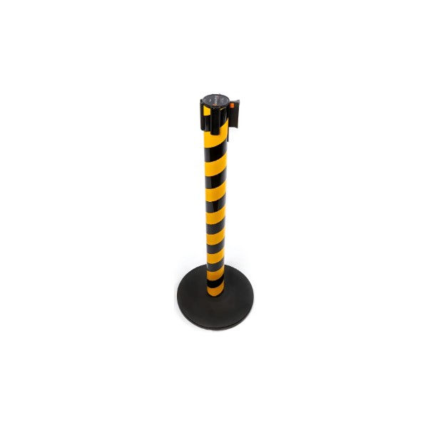 Pedestal PVC 950 mm com Fita 2 M Preto/Amarelo