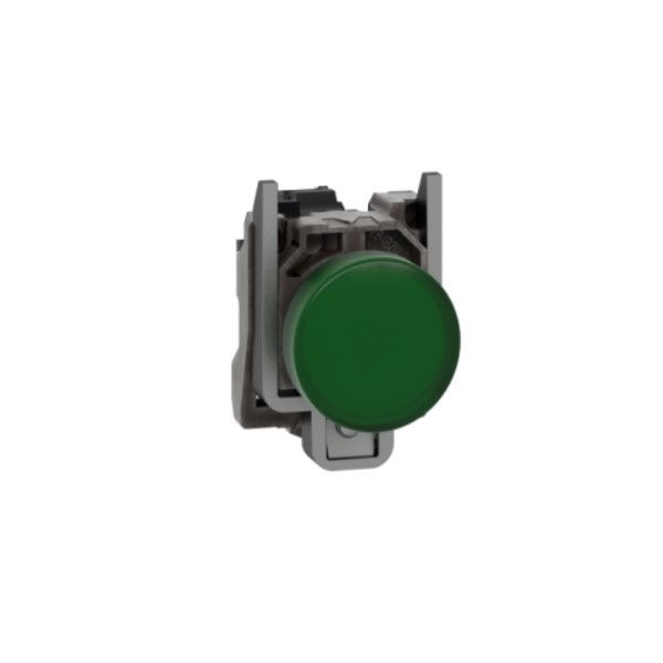Sinaleiro Led PVC Faceado Lente Lisa com LED 22 mm 220VCA Verde