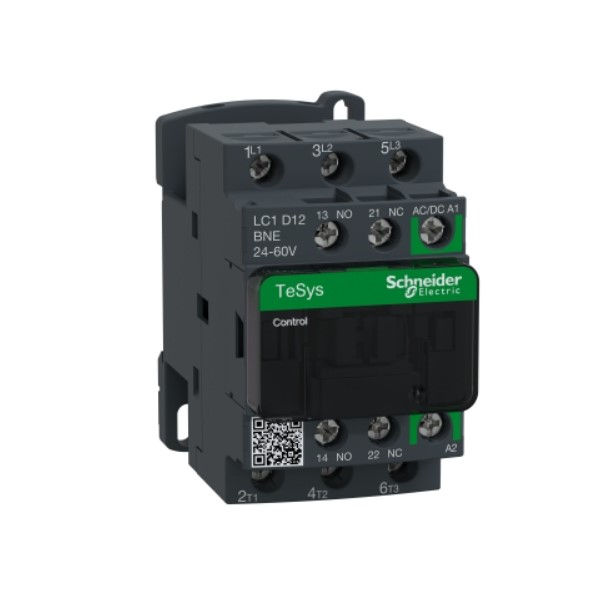 Contator Principal Tripolar 12A 1NA+1NF 24VCA/CC 50/60 Hz LC1D12 Tesys-d Conexão para Parafuso