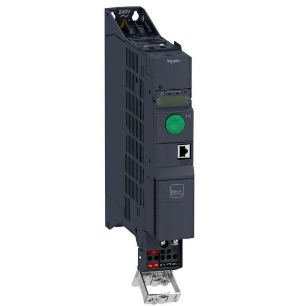 Inversor Frequência ATV320 0,5 CV/0,37 kW Serviço Normal 3,3A com Filtro EMC Monofásico com Display LCD 220VCA 50/60 Hz IP20 MODBUS Serial/Canopen