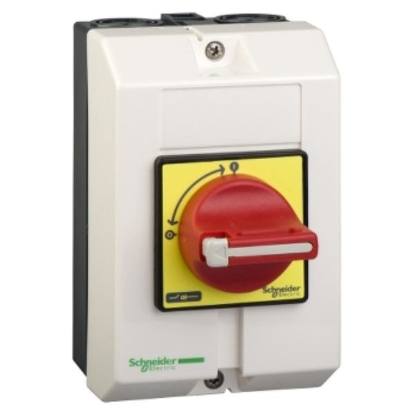 Chave Seccionadora Rotativa VCF Tripolar 690VCA 10A com Fixação Frontal com Manopla Vermelha para Cadeado Tesys