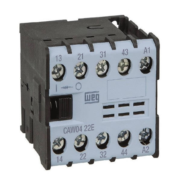 Contator Auxiliar 6A Mini 3NA+1NF 380VCA 60 Hz CAW04 Conexão para Parafuso