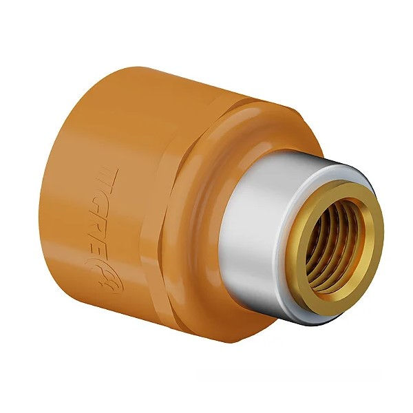 Adaptador CPVC Fire para Bico Sprinklers 1"X1/2" Laranja SCH80