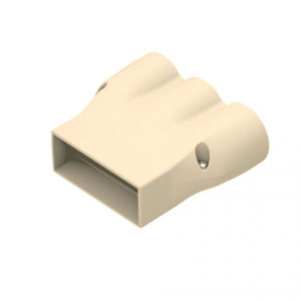 Adaptador Alumínio para Eletroduto 2x3/4" para Canaleta 45 mm Bege Linha Standard