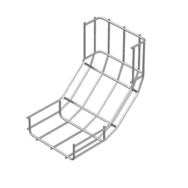 Curva 90G Vertical Galvanizada Eletrolítica Interna para Leito Aramado 150x100 mm