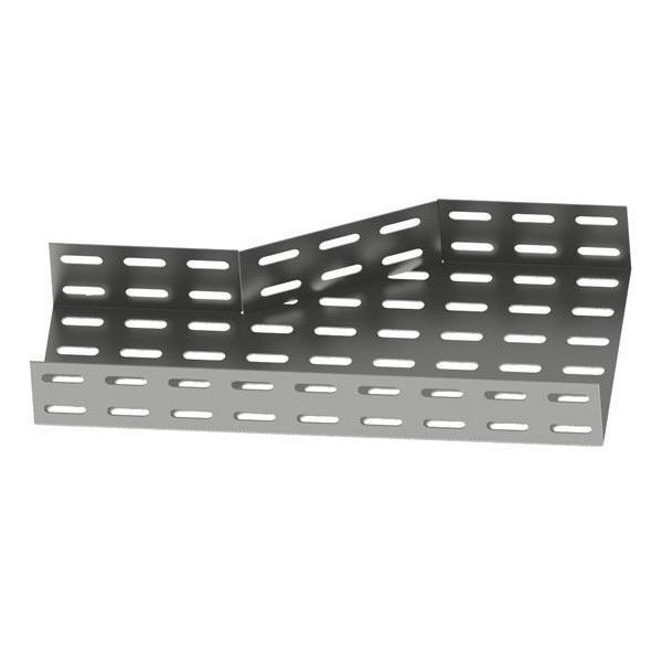 Redução a Esquerda para Eletrocalha Perfurada Galvanizada Eletrolítica 150x100-100x100 mm