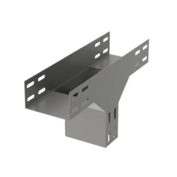 Te Liso Vertical Descida 90G Galvanizado Eletrolítico para Eletrocalha 200x200 mm