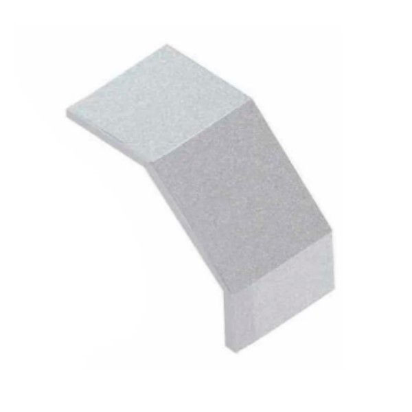 Tampa Curva Vertical Externa 90G Encaixe para Eletrocalha INOX 50x50 mm