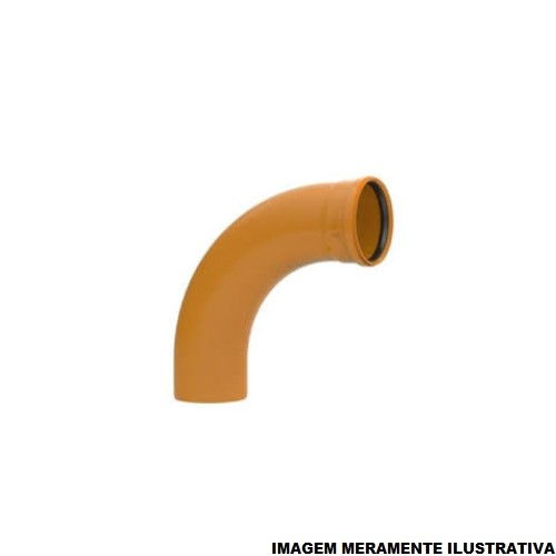 Curva PVC 90G Longa 200 mm Coletora Laranja Esgoto/Água Pluvial Coletor Esgoto/Água Pluvial