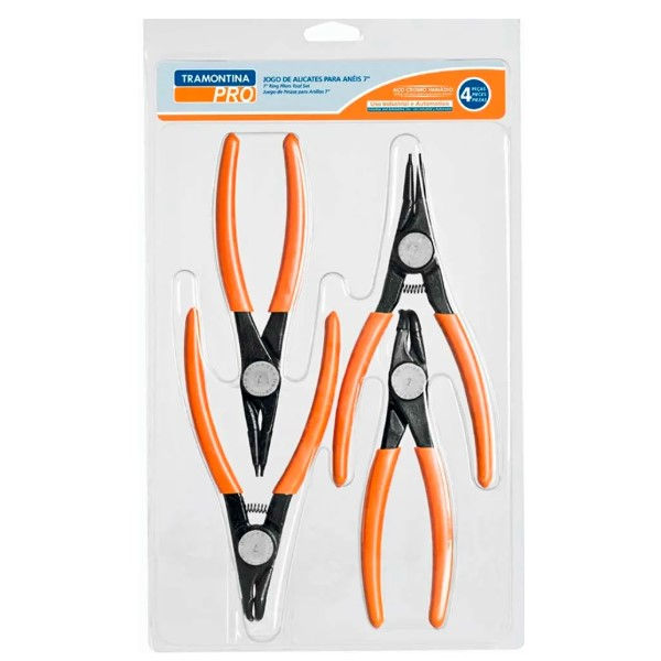 Kit Alicates para Anéis 7" com 4 Peças