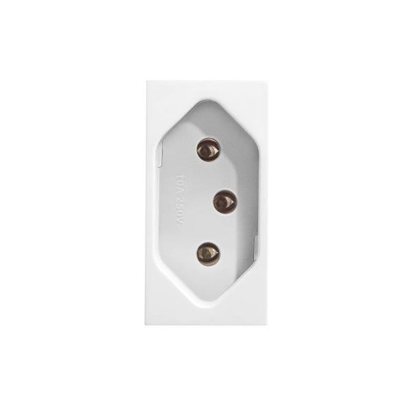 Módulo Tomada NBR 2P+T 20A/250VCA PVC Branco Linha Revita