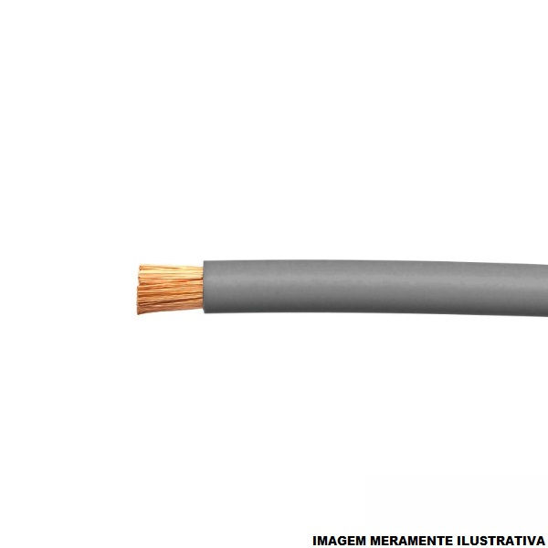 Cabo Cobre Isolado PVC 70G 750V 1x 1,00 mm² Flexível Cinza NBR 247-3 Classe 5