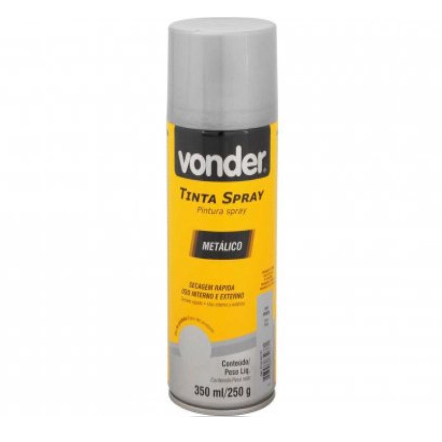 Tinta Spray Uso Geral Metálico/Prata 350ML