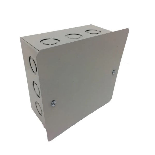 Caixa Passagem Embutir Chapa 150x150x80 mm Fixo Bege com Tampa PF