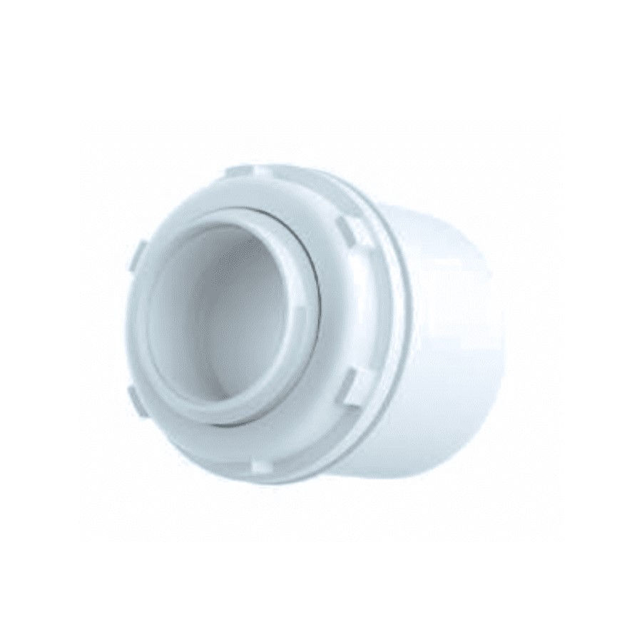 Conector BOX Reto PVC 1" com Bolsa e Rosca Branco