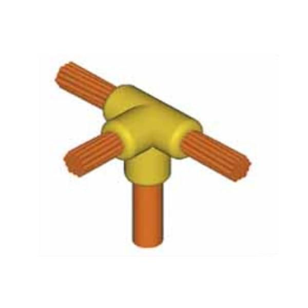 Molde Solda Exotérmica Cabo e Haste Cabo Passante Lateral Haste Cabo 50,00 mm² Haste 5/8"