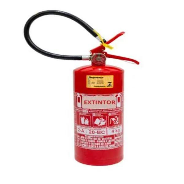 Extintor PO Químico Seco (Pqs) para Aparas de Papel e Madeira para Liquidos Inflamáveis para Equipamentos Elétricos 4 kg Classe ABC