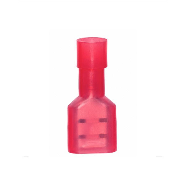 Terminal Cobre Estanhado a Compressão Fêmea Isolado Total 1,50 mm² Vermelho