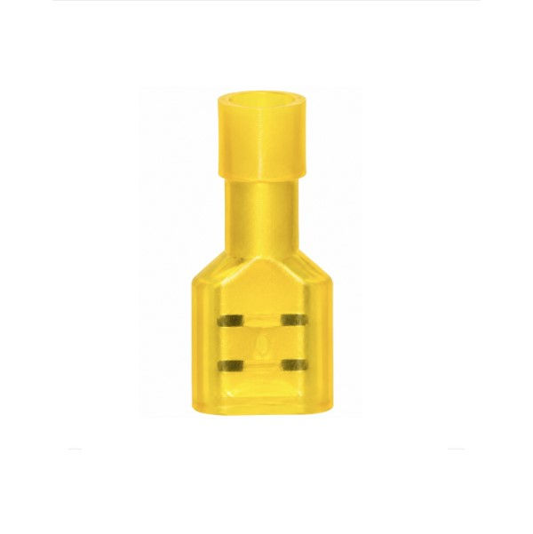 Terminal Cobre Estanhado a Compressão Fêmea Isolado Total 4,00-6,00 mm² Amarelo