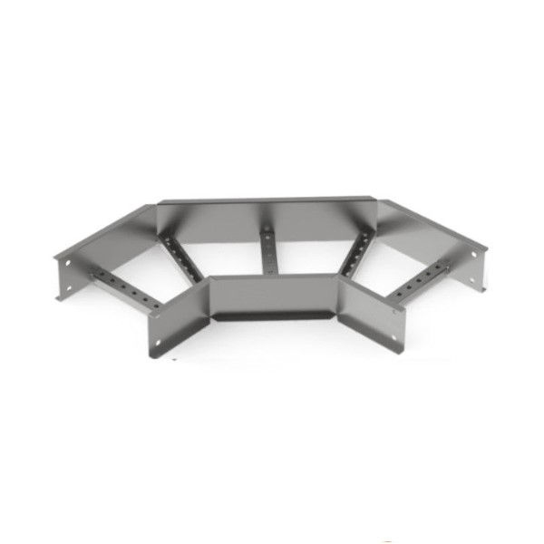 Curva 90G Horizontal Galvanizada Eletrolítica Externa para Leito 600x100 mm com Aba Externa Chapa 16/18