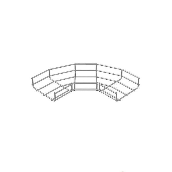 Curva 90G Horizontal Galvanizada a Fogo para Eletrocalha Aramada 200x100 mm 3/16"