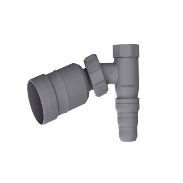 Adaptador PVC Articulado de Esgoto 45° com Retenção para Máquina Lavar Roupa /Louca 3/4°XDN40 Branco Esgoto