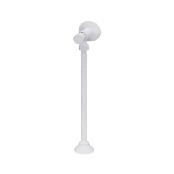 Válvula Temporizada PVC com Canopla Flexível 300 mm com Fechamento Automático 1/2" Branca para Mictório