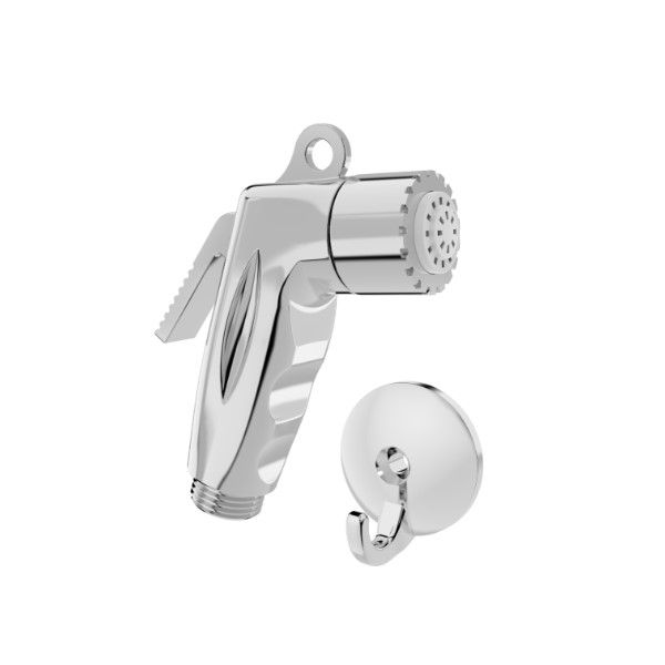 Ducha com Gatilho-Manual com Suporte 1/2" Cromada POP