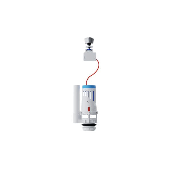 Mecanismo PVC Saída Universal para Caixa Acoplada 2" com Duplo Acionador de Saída Universal para Caixa Acoplada com Duplo Acionador