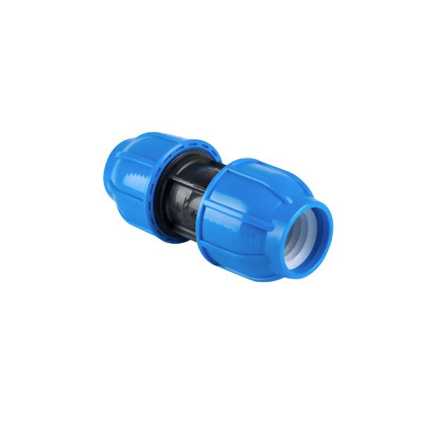 União PEAD Compressão 20 mm Azul/Preta Água Fria
