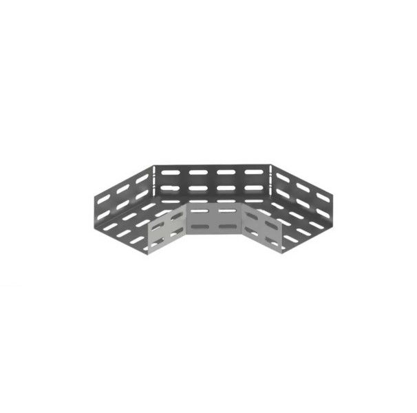 Curva 90G Horizontal Perfurada Redução Galvanizada Eletrolítica para Eletrocalha 200x50-50x50 mm